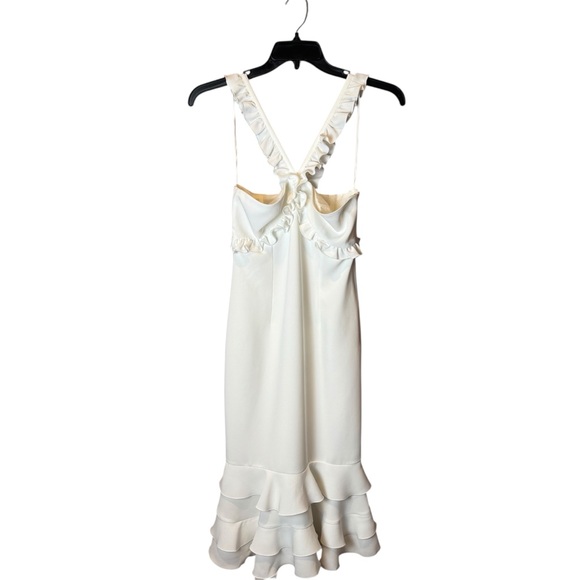 Cinq A Sept Kimora A-line Crepe Ruffle Midi Dress - Picture 2 of 11